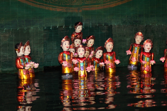 Water puppet show.