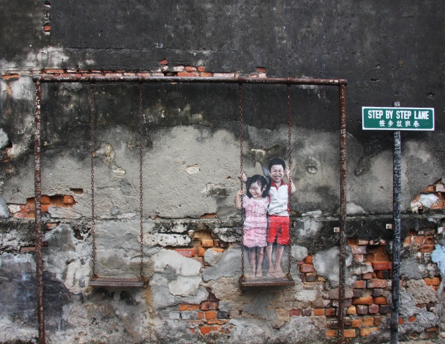 These ones escaped us last time, street art Penang style 1.